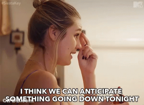 A Woman Wipes Her Eyes With Her Hand And Says I Think We Can Anticipate Something Going Down Tonight GIF