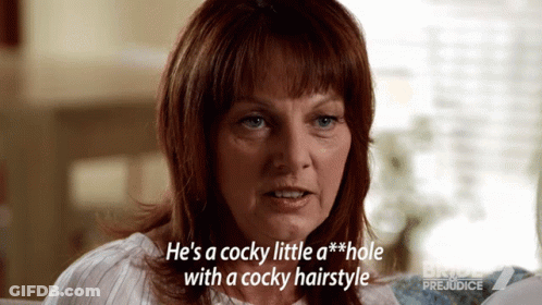 A Woman With A Cocky Little A Hole With A Cocky Hairstyle GIF