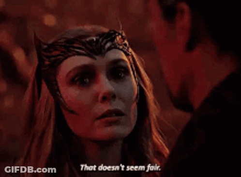 A Woman With A Crown On Her Head Is Talking To A Man And Saying That Does N't Seem Fair . GIF