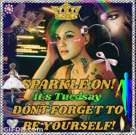 A Woman With A Crown On Her Head Says Sparkle On It 'S Tuesday GIF