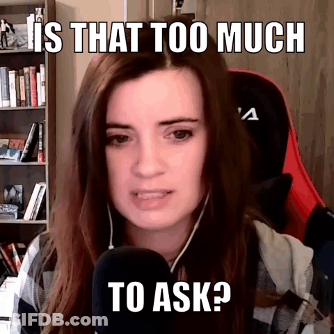 Woman With Microphone Asking Is That Too Much GIF