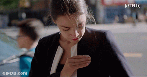 A Woman With A Netflix Logo On The Bottom GIF