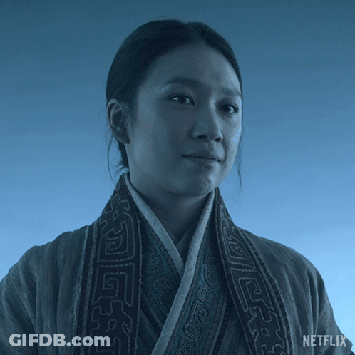 Woman With Netflix Scarf GIF