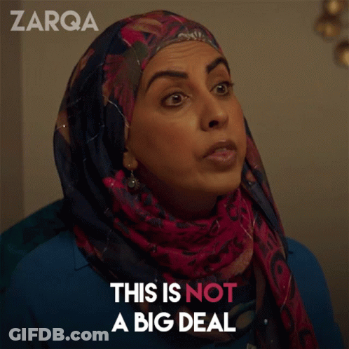 Woman With Scarf Says This Is Not A Big Deal GIF