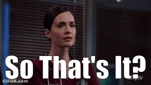 A Woman With A Stethoscope Around Her Neck And The Words So That 'S It GIF