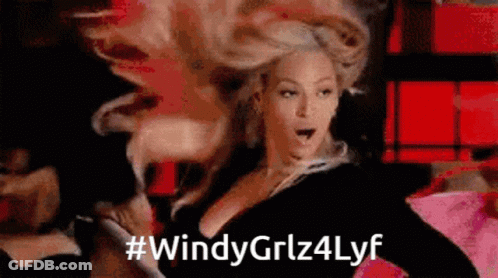 A Woman With A Surprised Look On Her Face And The Words Windy Grlz4lyf GIF