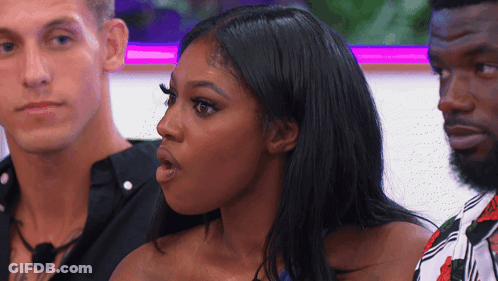 A Woman With A Surprised Look On Her Face GIF