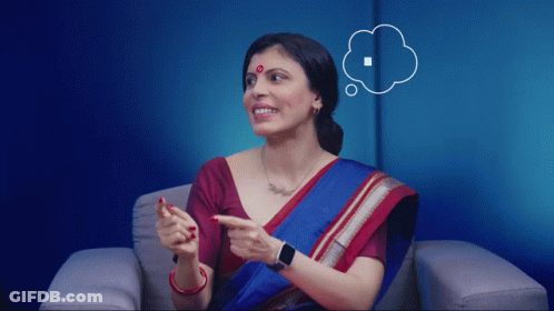 A Woman With A Thought Bubble Over Her Head GIF