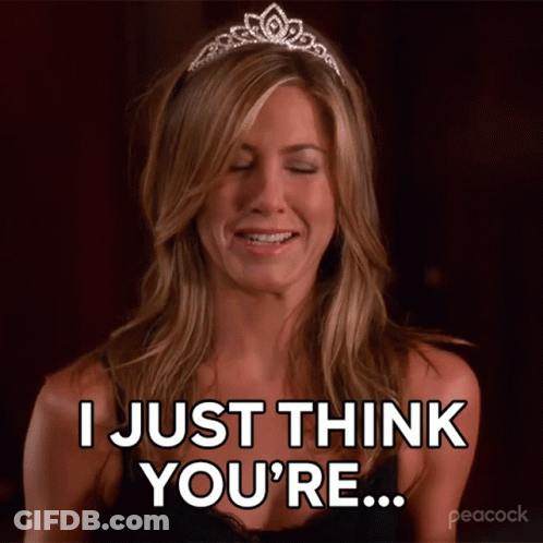 A Woman With A Tiara On Her Head Is Saying I Just Think You 'Re GIF