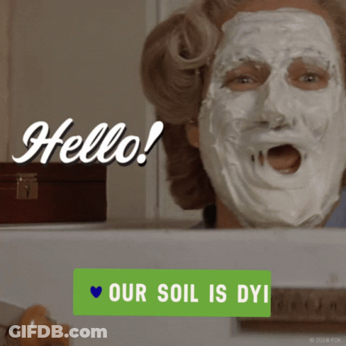 A Woman With A White Face Mask Says Hello Our Soil Is Dyi GIF