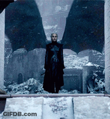 A Woman With Bat Wings Is Standing In Front Of A Window In The Snow GIF