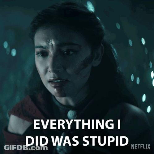 A Woman With Blood On Her Face And The Words Everything I Did Was Stupid GIF