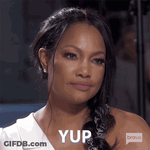A Woman With Braided Hair Says Yup In A Bravo Advertisement GIF