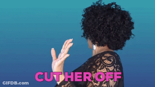 A Woman With Curly Hair Says Cuther Off In Pink GIF