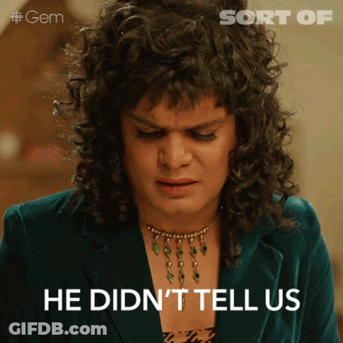A Woman With Curly Hair Says He Didn T Tell Us GIF