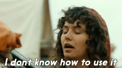 A Woman With Curly Hair Says " I Don 'T Know How To Use It " GIF