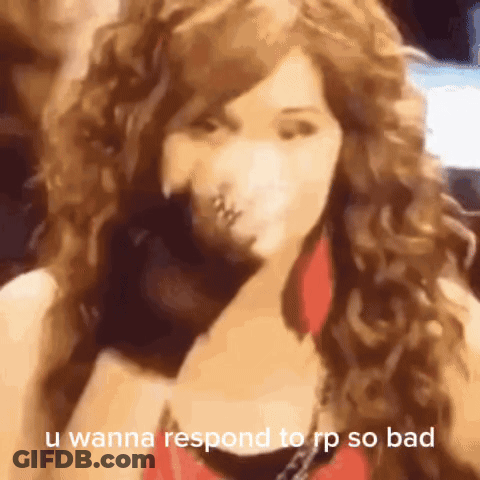 A Woman With Curly Hair Says " U Wanna Respond To Rp So Bad " In A Video GIF