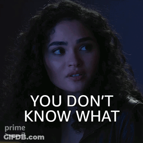 A Woman With Curly Hair Says You Don T Know What GIF