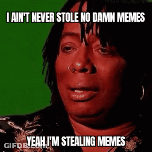 A Woman With Dreadlocks And A Nose Ring Says I Ain 'T Never Stole No Damn Memes GIF
