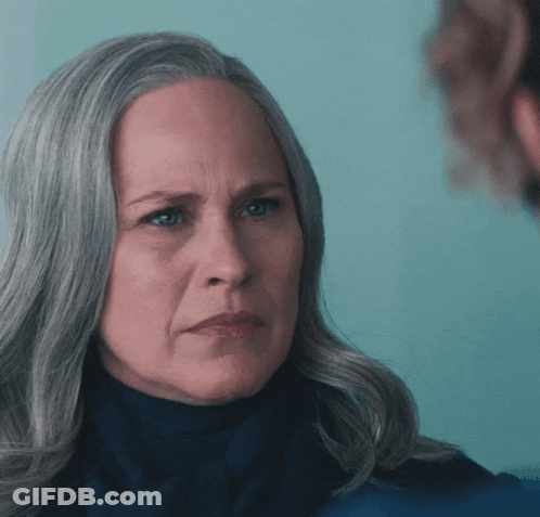 A Woman With Gray Hair And The Words You Are Fired Below Her GIF