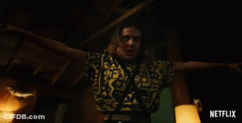 A Woman With Her Arms Outstretched And The Word Netflix On The Bottom GIF