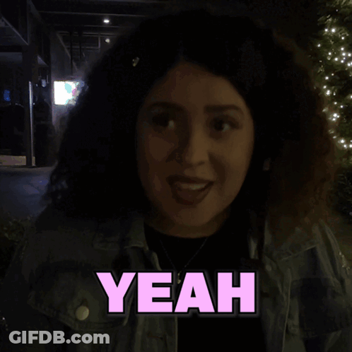 A Woman With Her Eyes Closed And The Word Portland On The Bottom GIF
