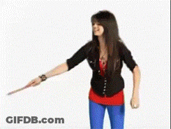 A Woman With Long Black Hair Is Smiling In Front Of A Green Circle GIF