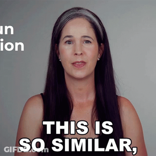 A Woman With Long Black Hair Says This Is So Similar GIF