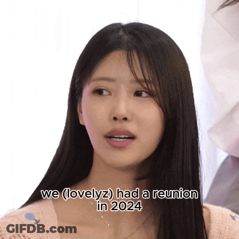 A Woman With Long Hair Says We ( Lovelyz ) Had A Reunion In 2024 GIF