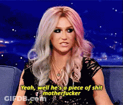 A Woman With Pink Hair Says Yeah Well He 'S A Piece Of Shit Mother Fucker GIF