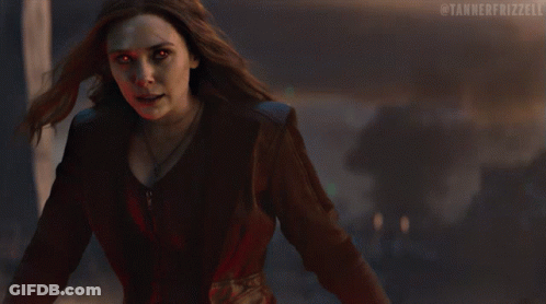A Woman With Red Eyes And The Words You Took Everything On Her Face GIF