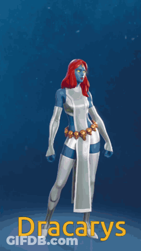 A Woman With Red Hair And Blue Eyes Is Standing In Front Of A Fire With The Word Dracarys In Yellow Letters GIF