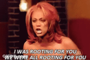 Red Haired Woman Saying I Was Rooting For You GIF