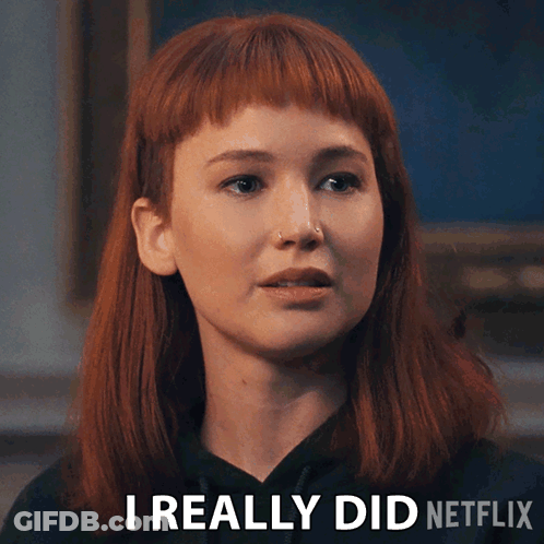 A Woman With Red Hair Says I Really Did Netflix On Her Face GIF