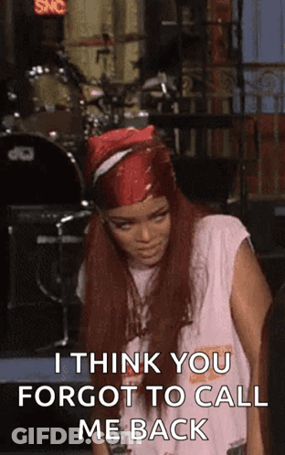 Red-Haired Woman Saying Forgot To Call Me Back GIF