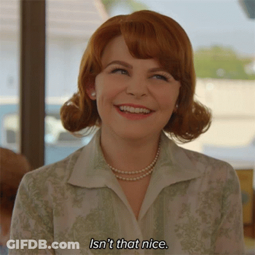 A Woman With Red Hair Says Isn T That Nice GIF