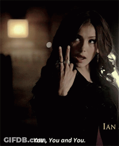 A Woman With Rings On Her Fingers Is Saying You You And You GIF