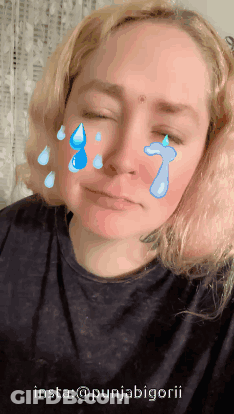 A Woman With Tears On Her Face And The Words Insta @Punjabigorii On The Bottom GIF