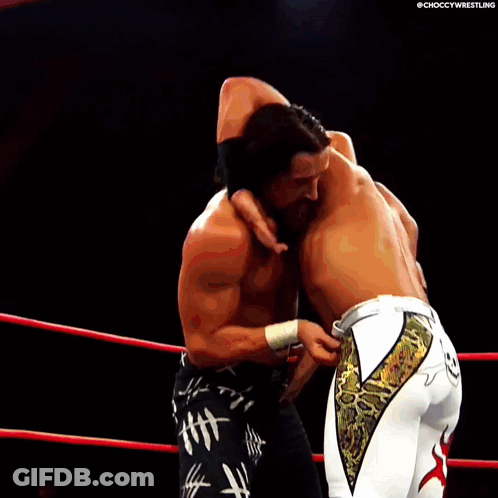 A Wrestler In A Ring With The Word Impact On The Bottom GIF