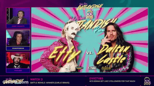A Wrestling Match Between Etx And Dalton Castle Is Being Advertised GIF