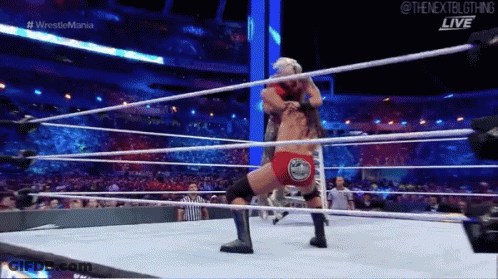 A Wrestling Match Is Being Broadcast Live On The Nextbigthing Website GIF