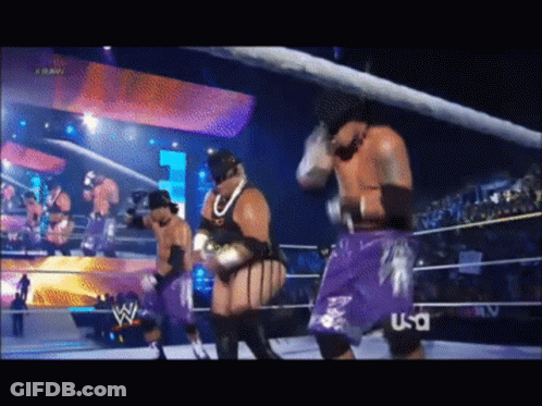 A Wrestling Match Is Being Broadcast On Usa GIF