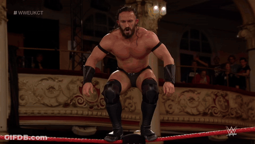 A Wrestling Match Is Being Broadcasted On WWE Ukct GIF
