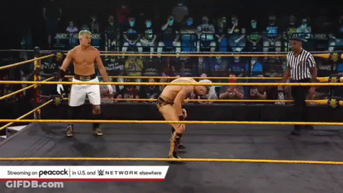 A Wrestling Match Is Being Streamed On Peacock GIF