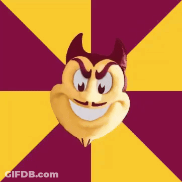 A Yellow And Purple Square With A Cartoon Face In The Middle GIF