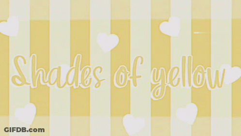A Yellow And White Striped Background With The Words Shades Of Yellow On It GIF