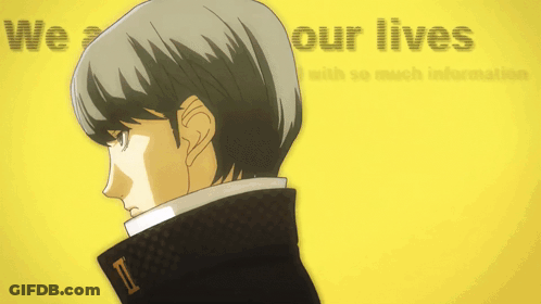 A Yellow Background With A Cartoon Character And The Words " Are Living " GIF