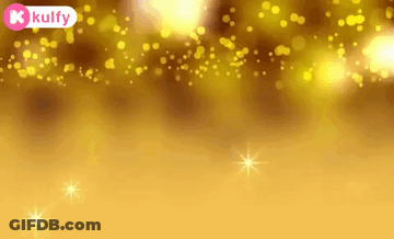 A Yellow Background With A Lot Of Lights And Stars On It . GIF