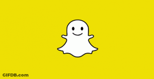 A Yellow Background With A Snapchat Icon On It GIF