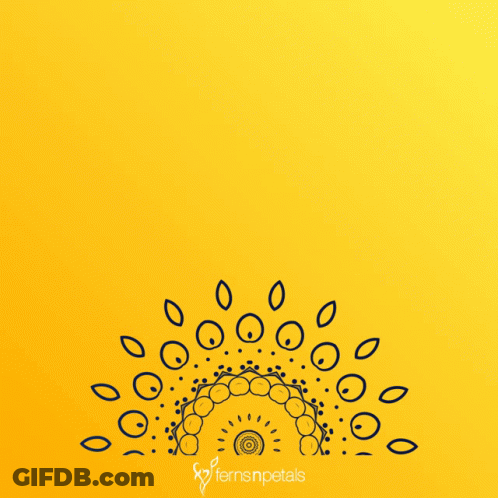 A Yellow Background With The Words Good Morning Written In Green GIF